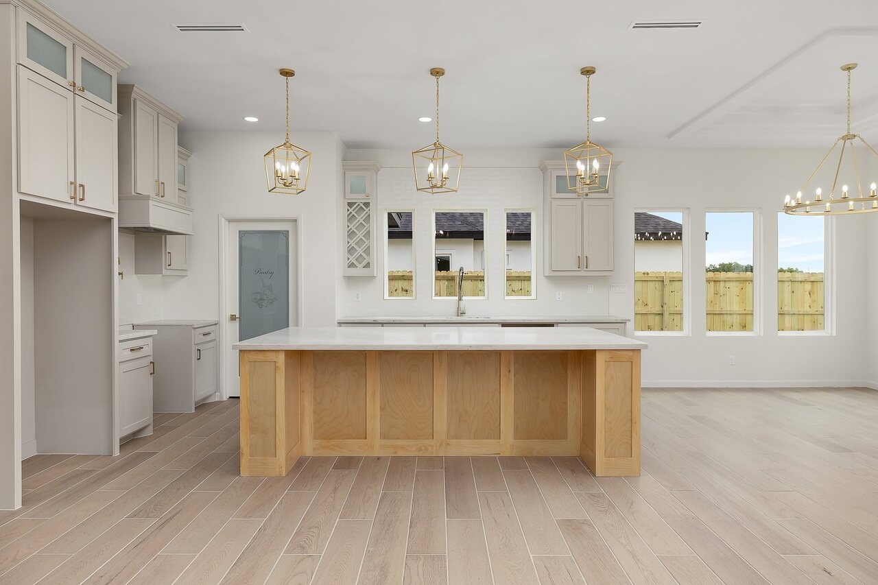 Custom kitchen with island in an RCG Estates home Custom kitchen with island in an RCG Estates home